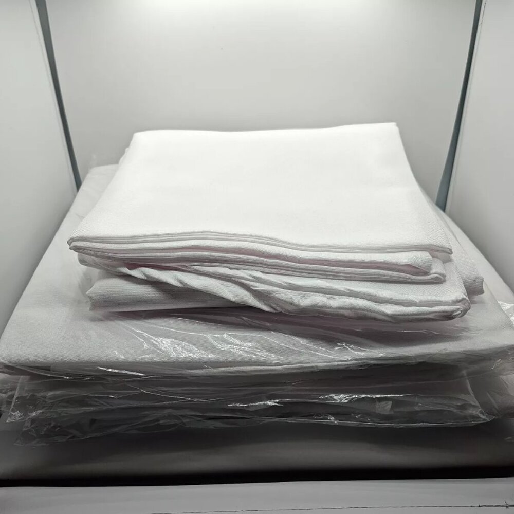 RTLINENS Venue Decoration White Tablecloth 70 in., Reusable,  Polyester 8 Ct.